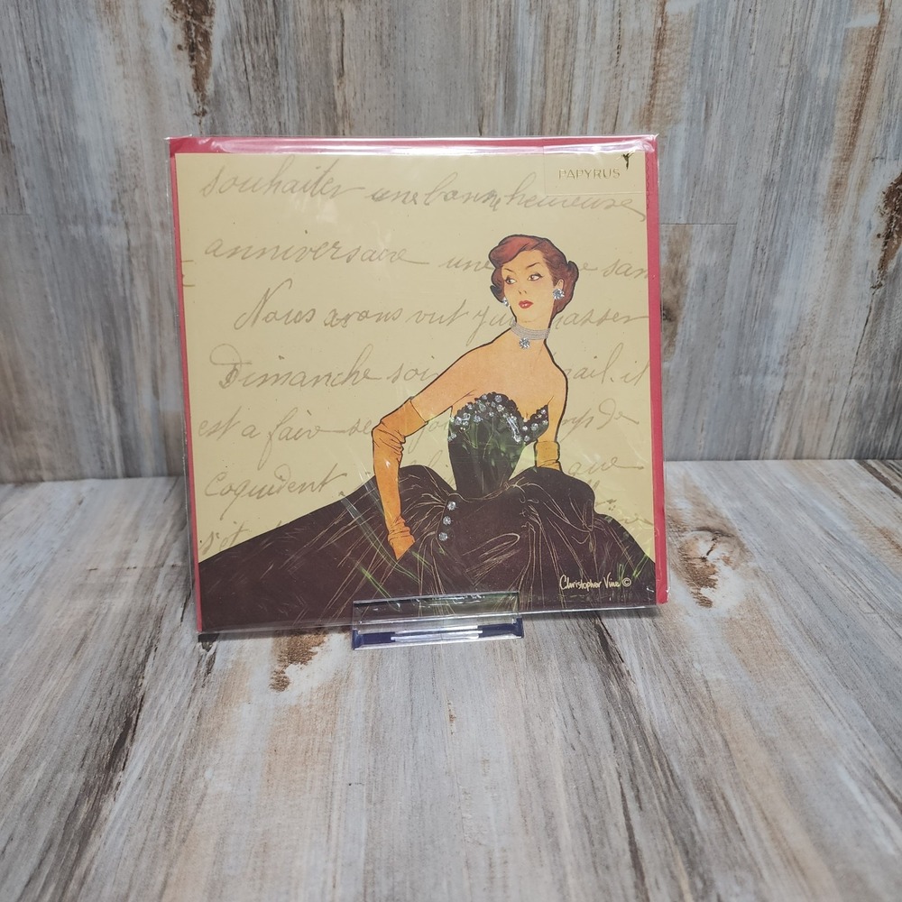 Papyrus CHRISTOPHER VINE Retro French Beaded  Gorgeous Mother's Day Card